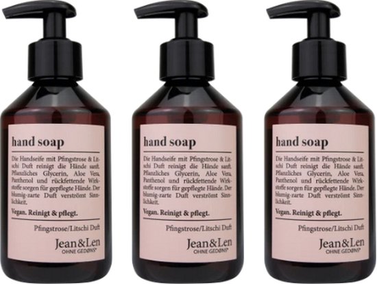 Jean & Len Pioenroos & Lychee vloeibare handzeep 750ml